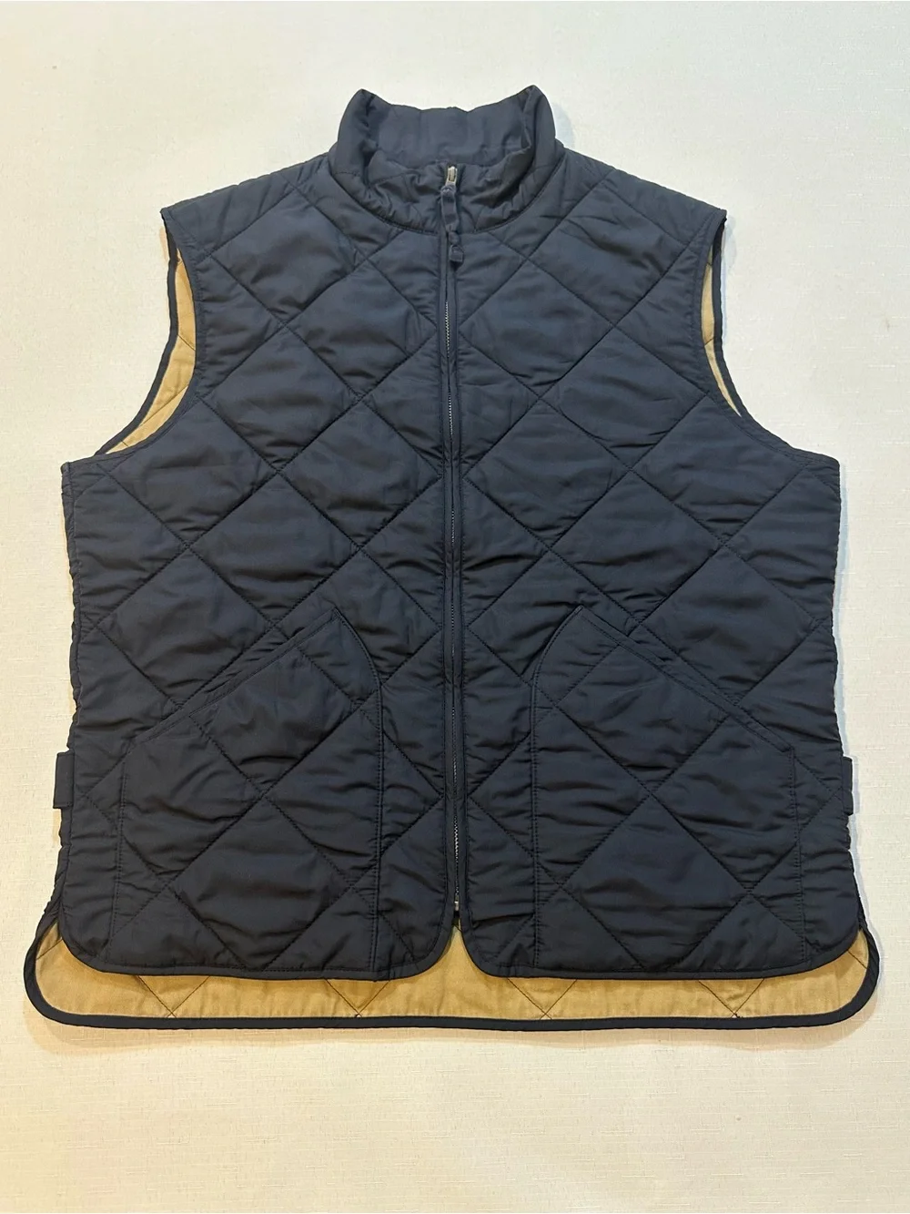 J.Crew Quilted Navy Vest Men’s Medium